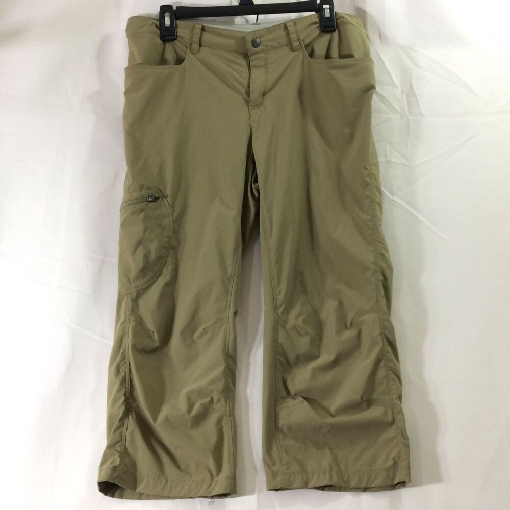 Patagonia Women’s Lightweight Cropped Cargo Hiking Pants Tan Size 12